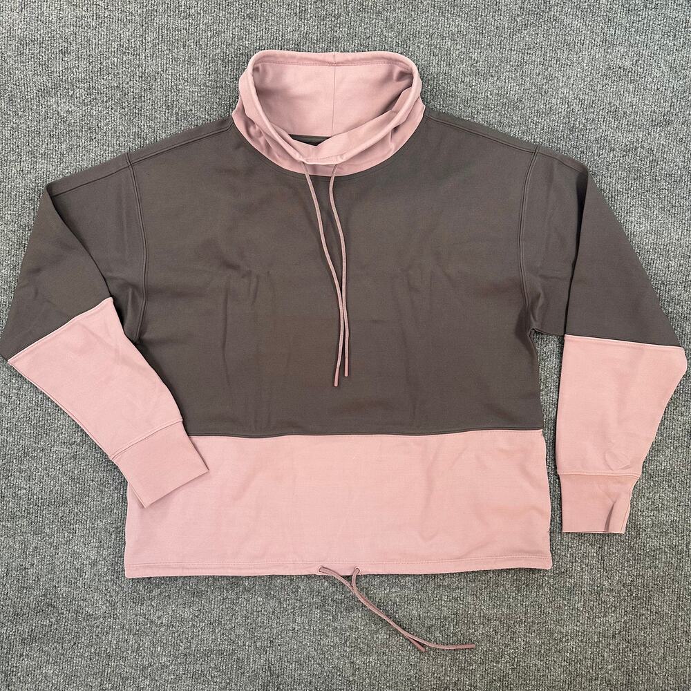 NEW Athleta Women's Hermosa Sweatshirt Mock Neck Colorblock Oversized Boxy XS